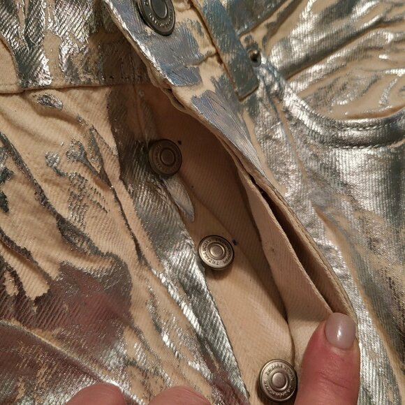 Zara Silver Straight Leg Jeans - Picture 10 of 15